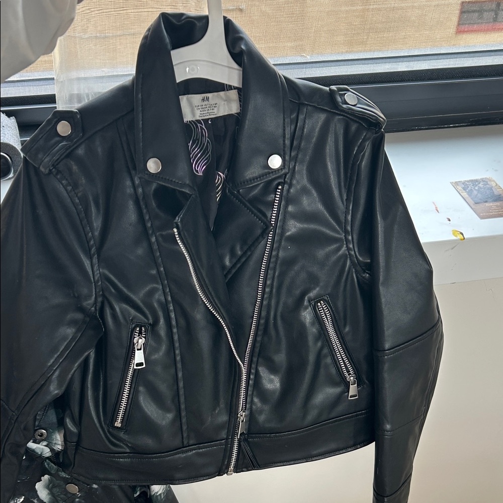 H&M Sleek Black Leather Jacket